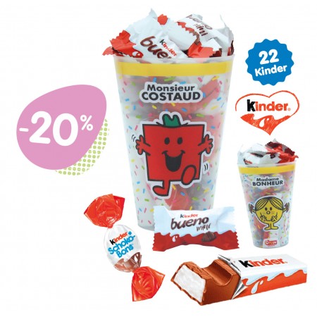Lot de 2 gobelets garnis de...
