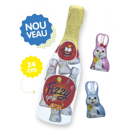Bouteille garnie 8 lapins...