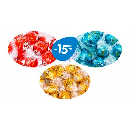 Lot de 3 Lindor assortis:...