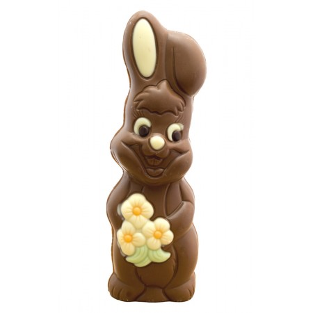 Lapin fleurs chocolat lait...
