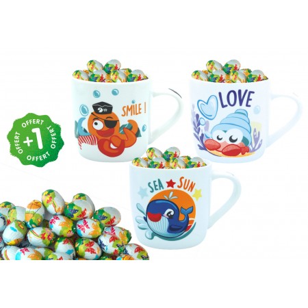 3 Mugs  + 1 offert garnis...