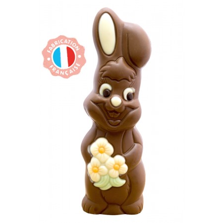 Lapin fleur chocolat lait 125g