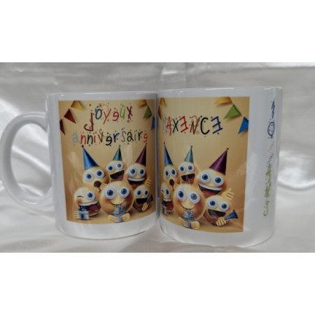 Mug Anniversaire (Emoji) au...