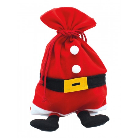 Hotte du père Noël avec jambes