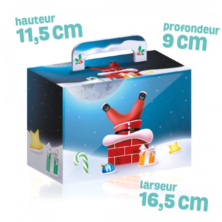 Valisette cartonnée décor Noël