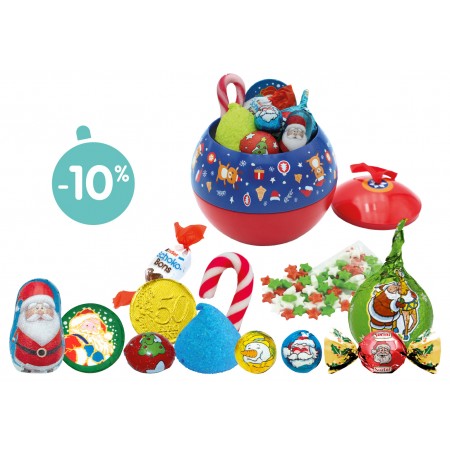 Boule métal Noël garnie de...